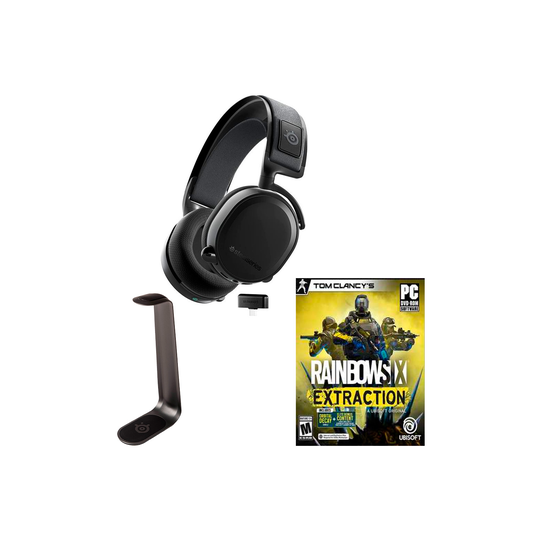 Steelseries - Arctis 7+ Wireless Gaming Headset&HS Stand&Rainbow 6 Extraction (Gamecode) - Bundle