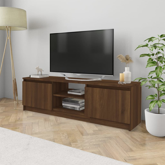 vidaXL TV-taso ruskea tammi 120x30x35,5 cm tekninen puu