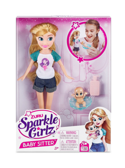 Sparkle girlz babysitter doll set