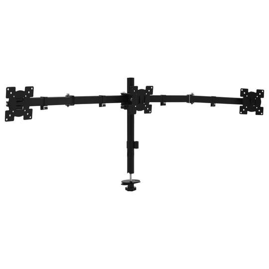 vidaXL Kolmen näytön pöytäteline 13"-23"