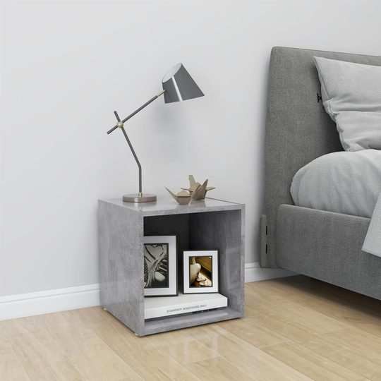 vidaXL TV-taso betoninharmaa 37x35x37 cm lastulevy