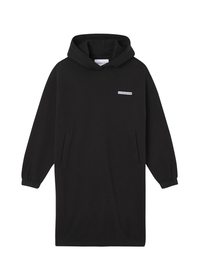 Micro flock hoodie dress -mekko