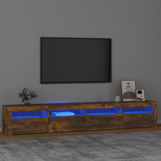 vidaXL TV-taso LED-valoilla savutammi 240x35x40 cm