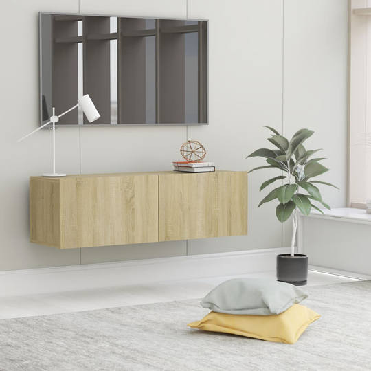 vidaXL TV-taso Sonoma-tammi 100x30x30 cm lastulevy