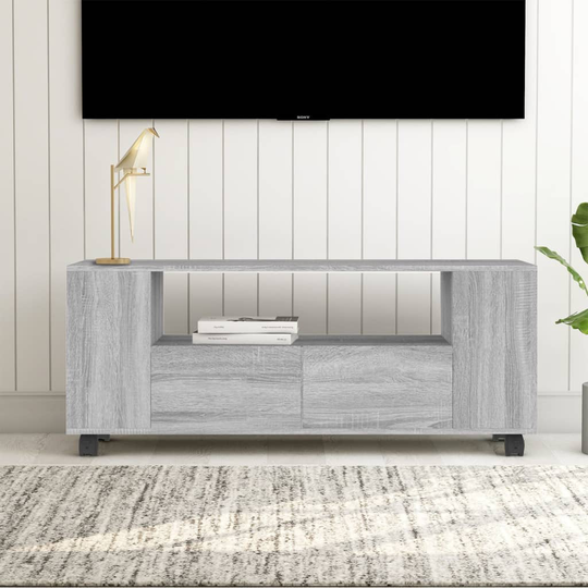 vidaXL TV-taso harmaa Sonoma 120x35x43 cm tekninen puu