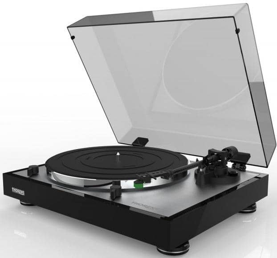 Thorens TD 402 DD levysoitin, pianomusta