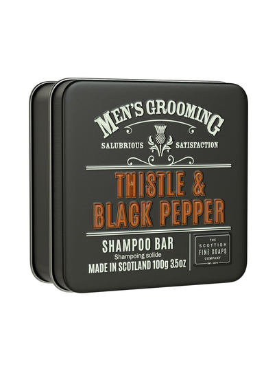 Thistle & black pepper shampoo bar in a tin -palashampoo 100 g