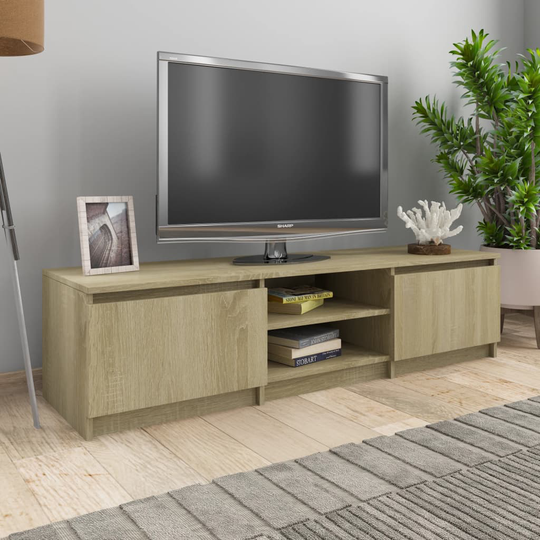 vidaXL TV-taso Sonoma-tammi 140x40x35,5 cm lastulevy