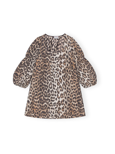 3d jacquard puff sleeve -mekko