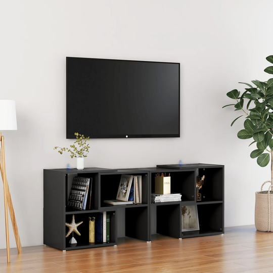 vidaXL TV-taso musta 104x30x52 cm lastulevy
