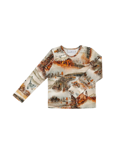 Basic print paita, autumn fog
