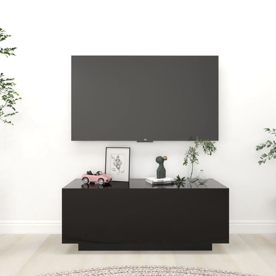 vidaXL TV-taso musta 100x35x40 cm lastulevy