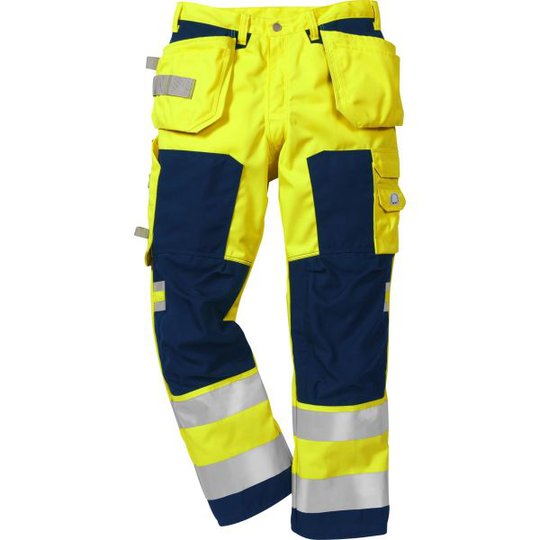 Fristads 2025 PLU Työhousut huomiokeltainen/laivastonsininen C148