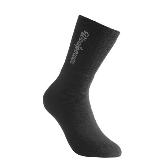 Woolpower Socks Logo 400 Sukka musta 36-39