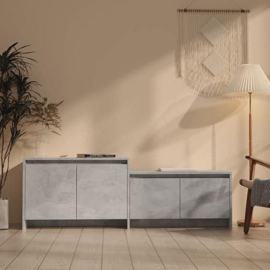 vidaXL TV-taso betoninharmaa 146,5x35x50 cm lastulevy