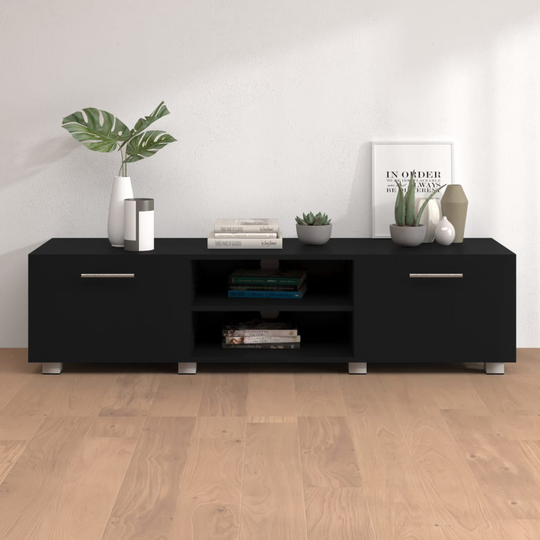 vidaXL TV-taso musta 140x40x35 cm tekninen puu