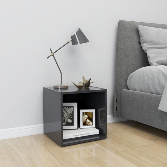 vidaXL TV-taso harmaa 37x35x37 cm lastulevy