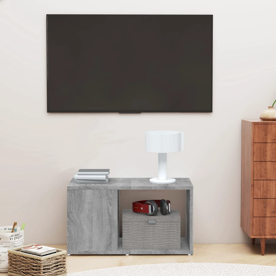vidaXL TV-taso harmaa Sonoma 60x24x32 cm tekninen puu
