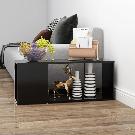 vidaXL TV-taso musta 80x24x32 cm lastulevy