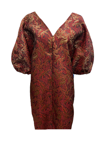 Puff party dress, wine