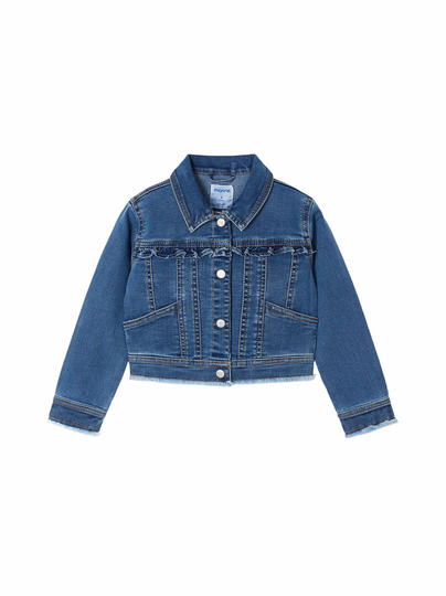 Denim ruffle -takki