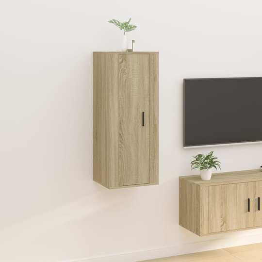 vidaXL Seinäkiinnitettävä TV-taso Sonoma-tammi 40x34,5x100 cm