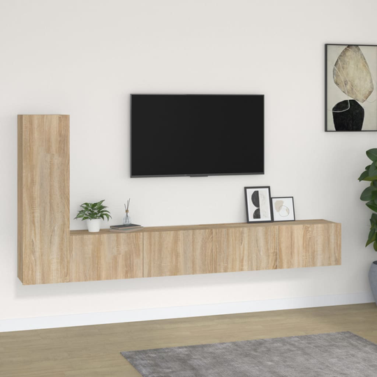 vidaXL 3-osainen TV-kaappisarja Sonoma-tammi tekninen puu