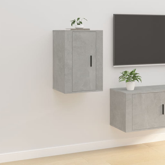 vidaXL Seinäkiinnitettävä TV-taso betoninharmaa 40x34,5x60 cm