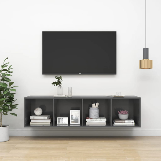 vidaXL Seinäkiinnitettävä TV-taso korkeak. harm. 37x37x142,5 cm levy