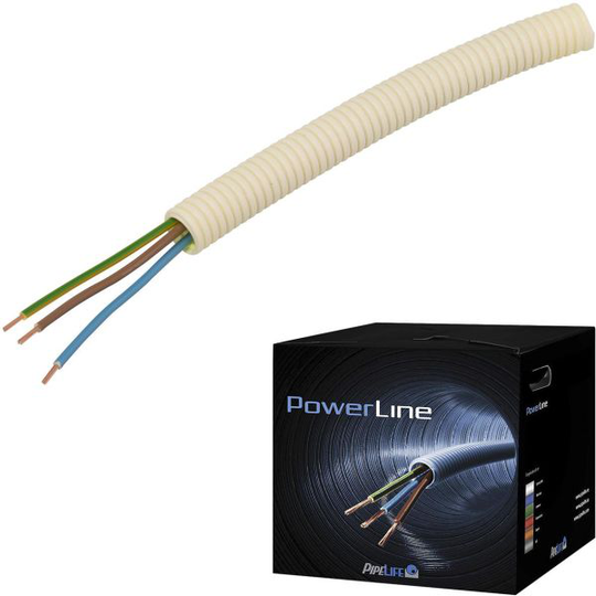 Pipelife FK PowerLine Kaapeli esireititetty, PVC- ja halogeenivapaa 3G1,5 mm², 16 mm x 100 m