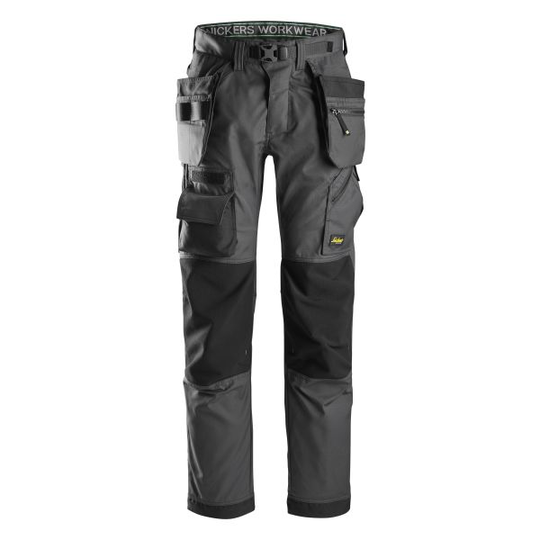 Snickers 6923 FlexiWork Lattia-asentajan housut Harmaa 158