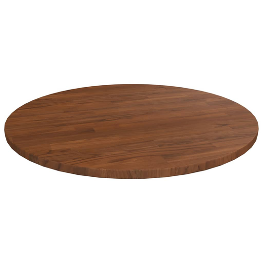 vidaXL Pyöreä pöytälevy tummanruskea Ø50x1,5 cm käsitelty tammi