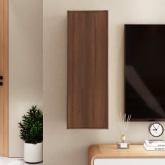 vidaXL TV-taso ruskea tammi 30,5x30x90 cm tekninen puu