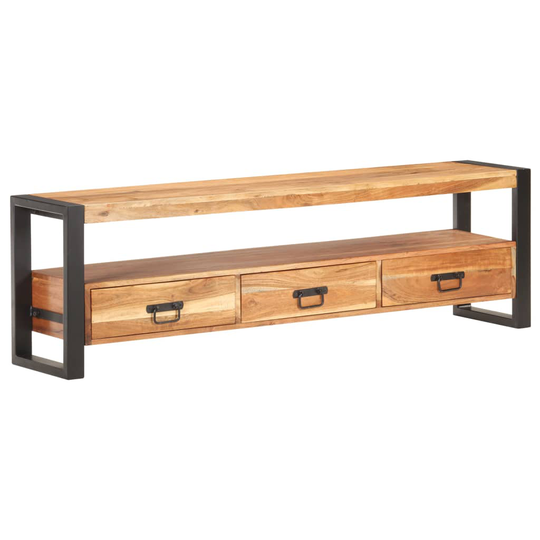 vidaXL TV-taso 150x30x45 cm täysi akaasiapuu