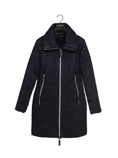 Camila light, blueberry stretch tikattu takki jumbo vetoketjuilla