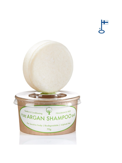 Hoitava argan shampoopala, tuoksuton sensitive 70 g