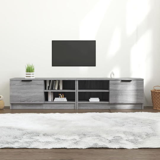 vidaXL TV-tasot 2 kpl harmaa Sonoma 80x35x36,5 cm lastulevy
