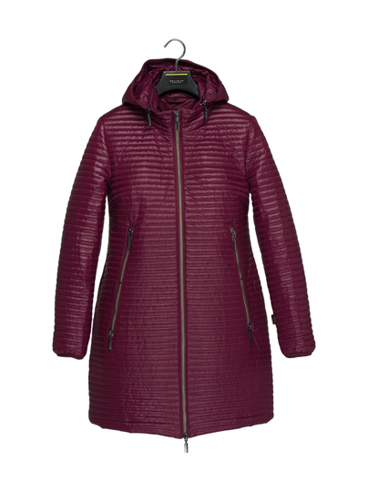 Dawn hood purple mini stripe tikattu takki