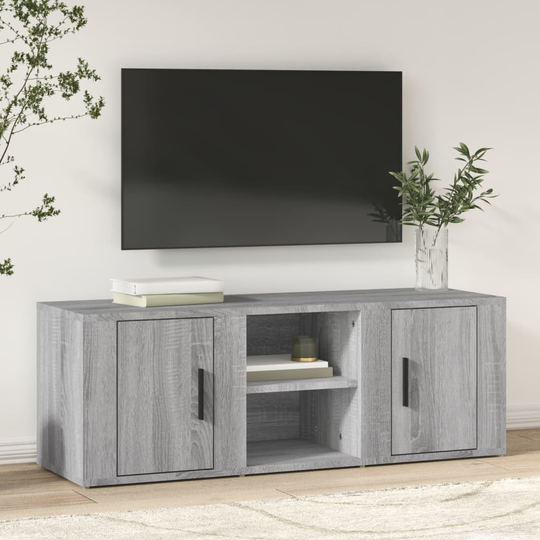 vidaXL TV-taso harmaa Sonoma 100x31,5x35 cm tekninen puu