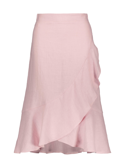 Pellava ruffle skirt, rosewater
