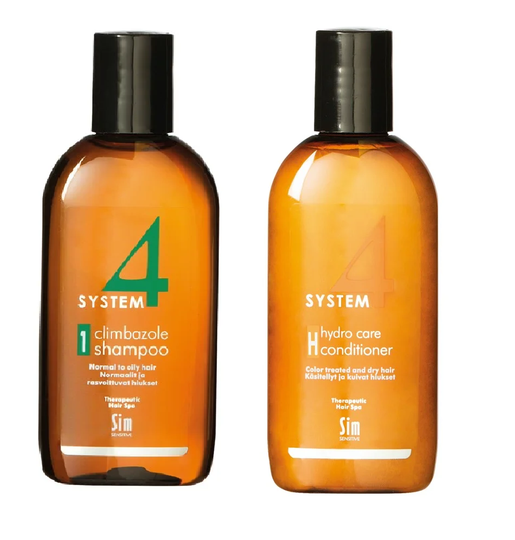 System 4 - Nr. 1 Climbazole Shampoo 100 ml + System 4 - Nr. H Hydro Care Conditioner 100 ml