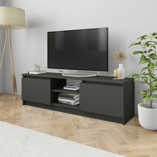 vidaXL TV-taso harmaa 120x30x35,5 cm lastulevy