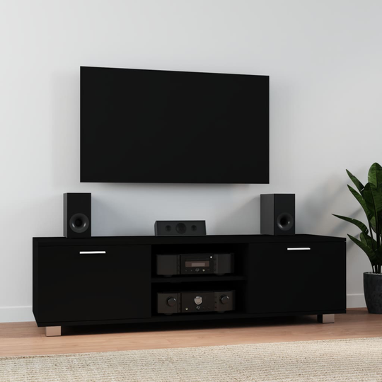 vidaXL TV-taso musta 140x40,5x35 cm tekninen puu