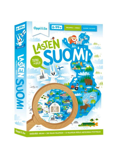 Oppi & ilo lasten suomi palapeli/kirja