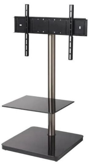 B-Tech BTF800 TV-teline, musta/hopea