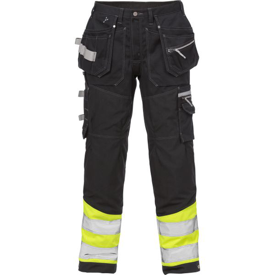 Fristads 2127 CYD Työhousut huomiokeltainen/musta C46