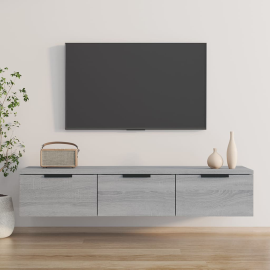 vidaXL Seinäkaappi harmaa Sonoma 102x30x20 cm tekninen puu
