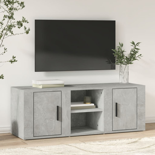 vidaXL TV-taso betoninharmaa 100x31,5x35 cm tekninen puu