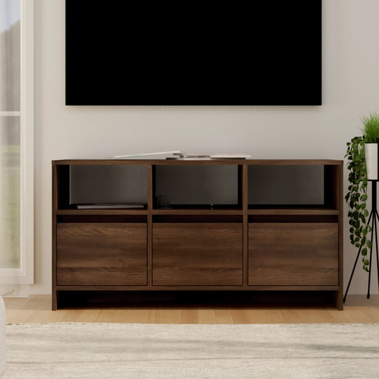 vidaXL TV-taso ruskea tammi 102x37,5x52,5 cm lastulevy