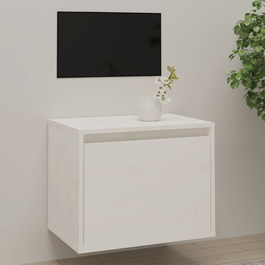 vidaXL Seinäkaappi valkoinen 45x30x35 cm täysi mänty